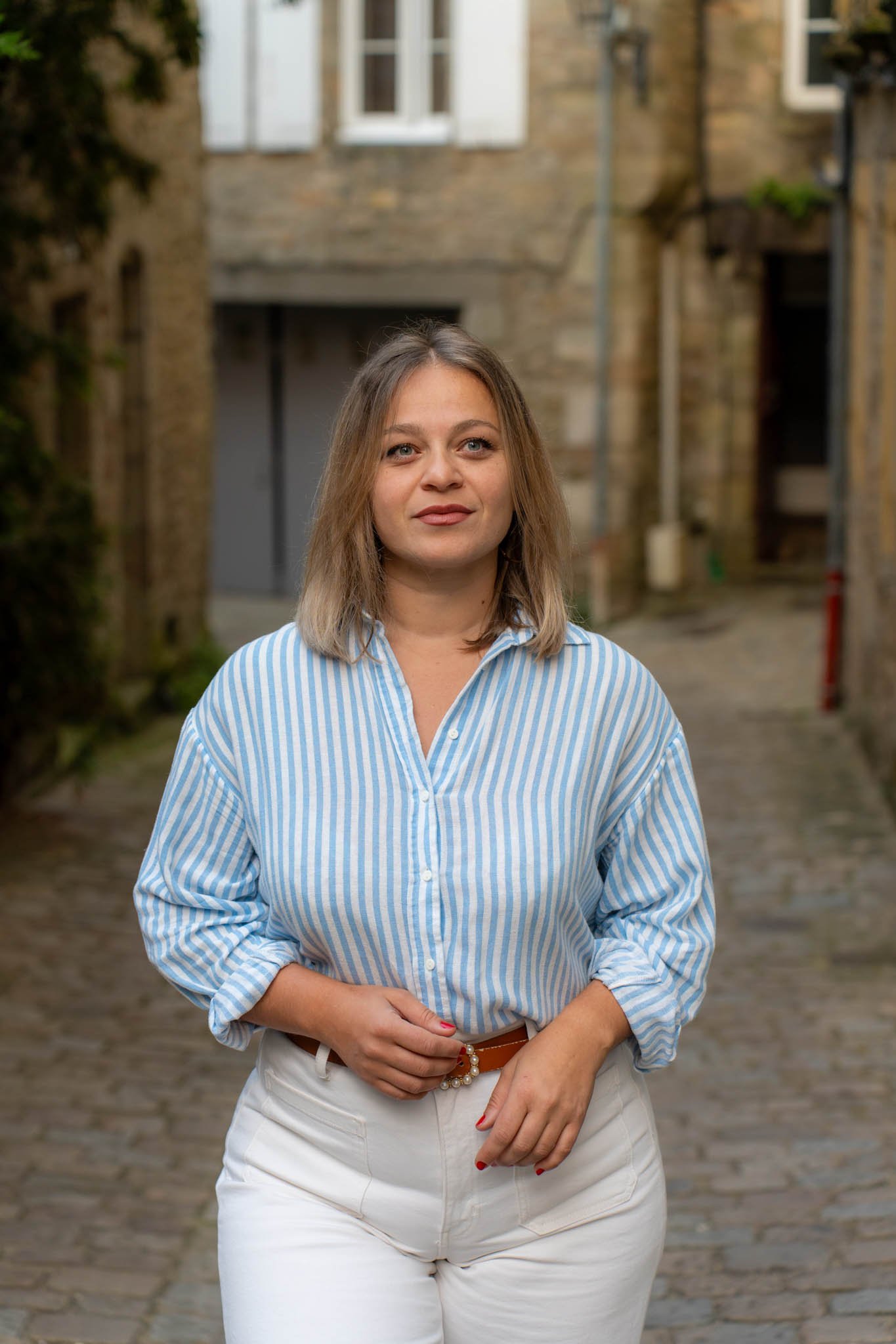 Ana Togonidze dans le centre historique de Vannes